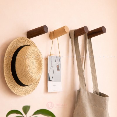 Móc treo tường hình trụ bằng gỗ MT6802